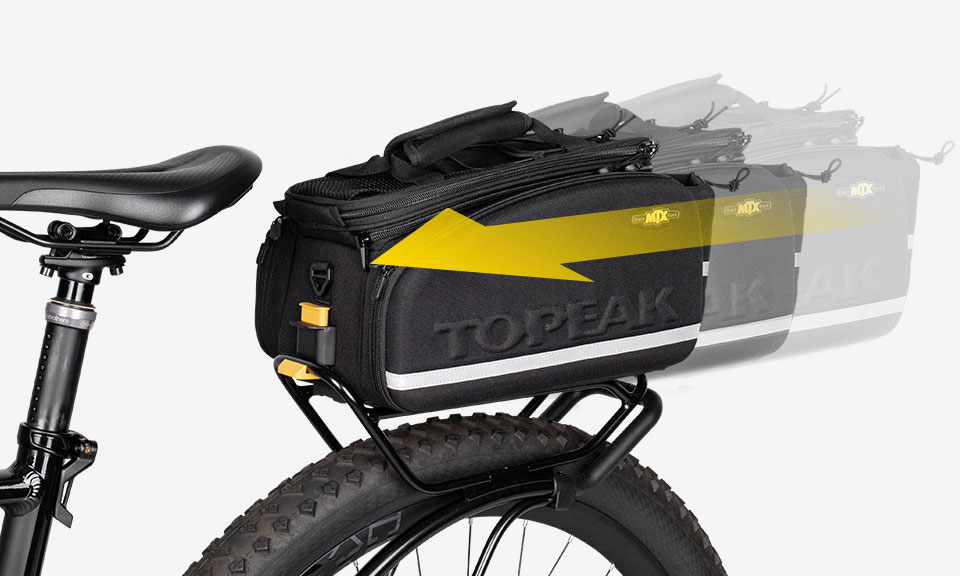 Topeak TT9648B MTX DX Rigid Trunk Rack Bike Bag QuickTrack System 750ci 