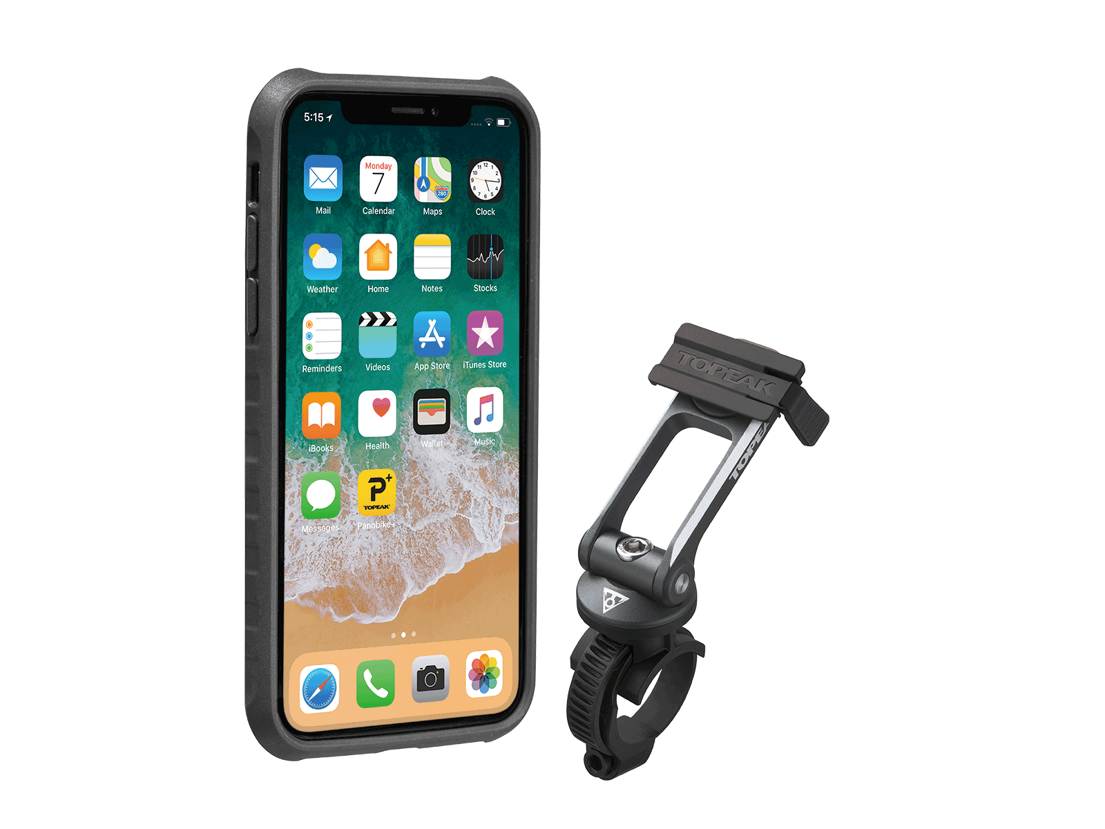 Topeak Unisexs RideCase with Mount TT9855BG Black/Gray for iPhone X Ride Case 